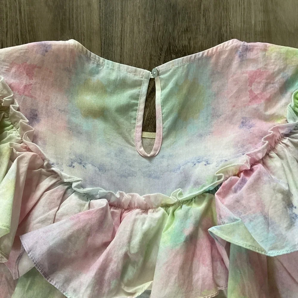 Stellah Watercolor Floral Ruffle cotton dress size S - Picture 8 of 8